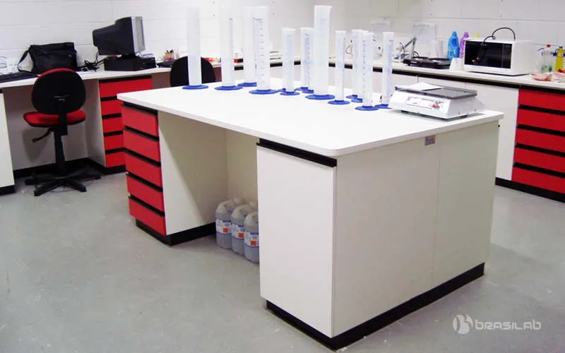 Bancada central, Bancada lateral, Mobiliário