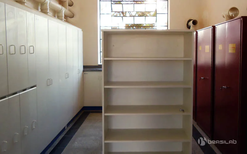 Armários Altos, reagente, amostras